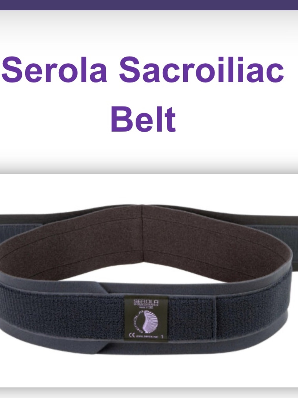 Like new Serola Sacroiliac Belt